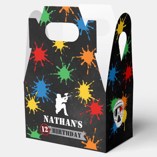 ボーイズペイントボール誕生日ブラックフェイスボックス フェイバーボックス (オープン)