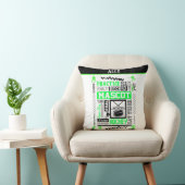 ボーイズホッケー用語ネオンパーソナライズされたグリーン クッション (椅子)