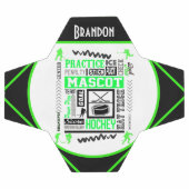 ボーイズホッケー用語ネオンパーソナライズされたグリーン サッカーボール (フラット)