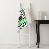 ボーイズホッケー用語ネオンパーソナライズされたグリーン シェルパブランケット (インサイチュ)