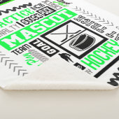 ボーイズホッケー用語ネオンパーソナライズされたグリーン シェルパブランケット (3/4)