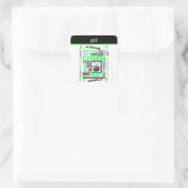 ボーイズホッケー用語ネオンパーソナライズされたグリーン スクエアシール (バッグ)