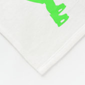 ボーイズホッケー用語ネオンパーソナライズされたグリーン フリースブランケット (角)