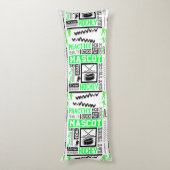 ボーイズホッケー用語ネオンパーソナライズされたグリーン ボディピロー (裏面 (縦))