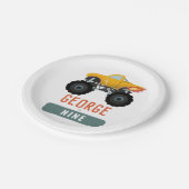 ボーイズホットトラック子供の誕生日 ペーパープレート (アングル)