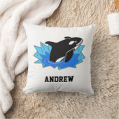 ボーイズホワイトブルーアンドブラックオクールルカ クッション (ブランケット)