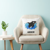 ボーイズホワイトブルーアンドブラックオクールルカ クッション (椅子)