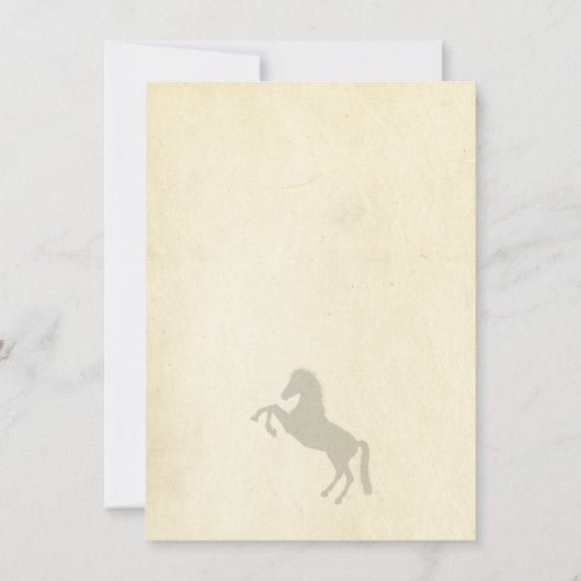 ボーイズホースワイルドウェスト誕生日パーティーの招待 招待状 (裏面)