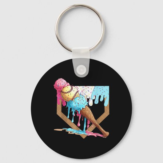 ボーイズホームプレートアイスクリームドリップY キーホルダー (正面)