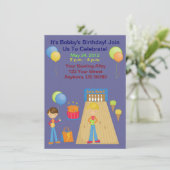 ボーイズボーリングバースデーパーティ招待状 招待状 (スタンド正面)