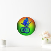 ボーイズマウンテンバイクTシャツプレゼントMTB ラウンド壁時計 (ホーム)