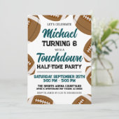 ボーイズミッドナイトグリーンサッカーチーム誕生日パーティー 招待状 (スタンド正面)