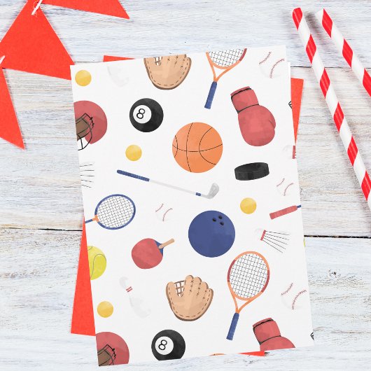 ボーイズモダンおもしろいスポーツ子供の誕生日招待状 招待状