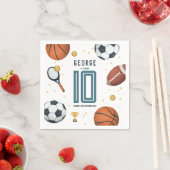 ボーイズモダンスポーツ子供の誕生日 スタンダードカクテルナプキン (インサイチュ)