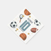 ボーイズモダンスポーツ子供の誕生日 スタンダードカクテルナプキン (角)