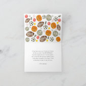 ボーイズモダンズスポーツボールオールスター子供の誕生日 サンキューカード (内部)