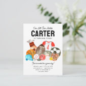 ボーイズモダンズスポーツボールオールスター子供の誕生日 ポストカード (スタンド正面)