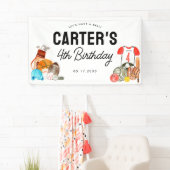 ボーイズモダンズスポーツボールオールスター子供の誕生日 横断幕 (インサイチュ)