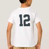 ボーイズモダンブルーサッカージャージーナンバースポーツ Tシャツ (裏面)