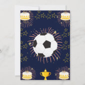 ボーイズモダンブルースポーツ子供の誕生日招待状 招待状 (裏面)