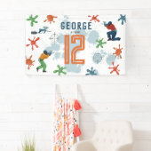 ボーイズモダンペイントボールパーティースポーツ子供の誕生日 横断幕 (インサイチュ)