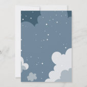 ボーイズモダン宇宙飛行士グレー子供の誕生日 招待状 (裏面)