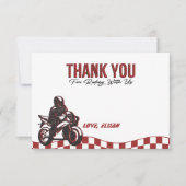 ボーイズモトクロスダートバイク誕生日 サンキューカード (正面)