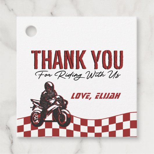 ボーイズモトクロスダートバイク誕生日 フェイバータグ (正面)