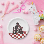 ボーイズモトクロスレッドダートバイク誕生日 ペーパープレート (パーティー)