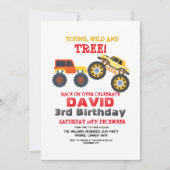 ボーイズモンスターカートラック3rd誕生日パーティー 招待状 (正面)