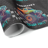 ボーイズモンスタートラックラリー誕生日パーティー ラッピングペーパー (ロールコーナー)