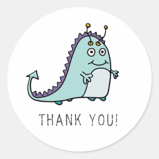 ボーイズモンスターファースト誕生日パーティー ラウンドシール (正面)