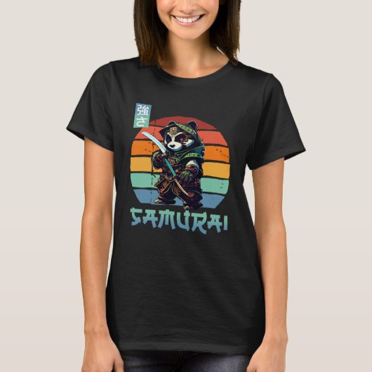 ボーイズラブサムライ パンダ 日本 Tシャツ (正面)