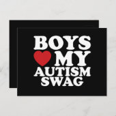 ボーイズラブマイオティズムスワッグ認識度ハート ポストカード (正面/裏面)