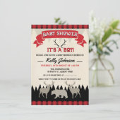 ボーイズランバージャックベイビーシャワー招待状 招待状 (スタンド正面)