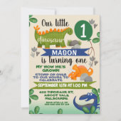 ボーイズリトカラフルルディゾラス誕生日招待状 招待状 (正面)