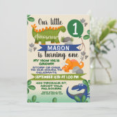 ボーイズリトカラフルルディゾラス誕生日招待状 招待状 (スタンド正面)