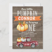 ボーイズリトルカボチャ1st誕生日招待状 招待状 (正面)