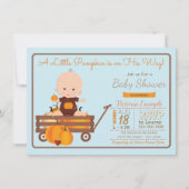 ボーイズリトルカンプキンベビーシャワー招待状 招待状 (正面)