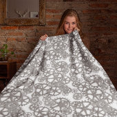 ボーイズルームギア用のグレーと白のパターン フリースブランケット