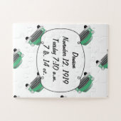 ボーイズルームクラシックレトロ車ギフト甘いグリーン車 ジグソーパズル (横)