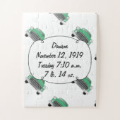 ボーイズルームクラシックレトロ車ギフト甘いグリーン車 ジグソーパズル (縦)