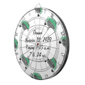 ボーイズルームクラシックレトロ車ギフト甘いグリーン車 ダーツボード (正面右)