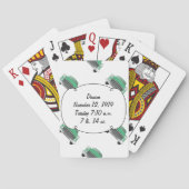 ボーイズルームクラシックレトロ車ギフト甘いグリーン車 トランプ (裏面)