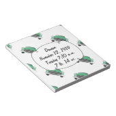 ボーイズルームクラシックレトロ車ギフト甘いグリーン車 ノートパッド (アングル)