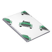 ボーイズルームクラシックレトロ車ギフト甘いグリーン車 ノートブック (右側)