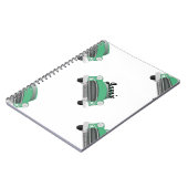 ボーイズルームクラシックレトロ車ギフト甘いグリーン車 ノートブック (左側)