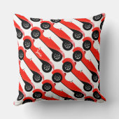 ボーイズルームクラシックレトロ車ギフト甘い赤い車 クッション (裏面)