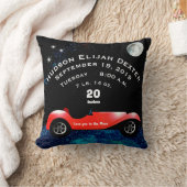 ボーイズルームクラシックレトロ車ギフト甘い赤い車 クッション (ブランケット)