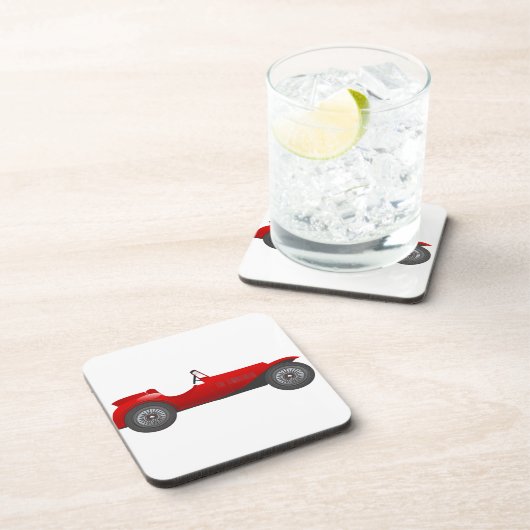 ボーイズルームクラシックレトロ車ギフト甘い赤い車 コースター (右側)